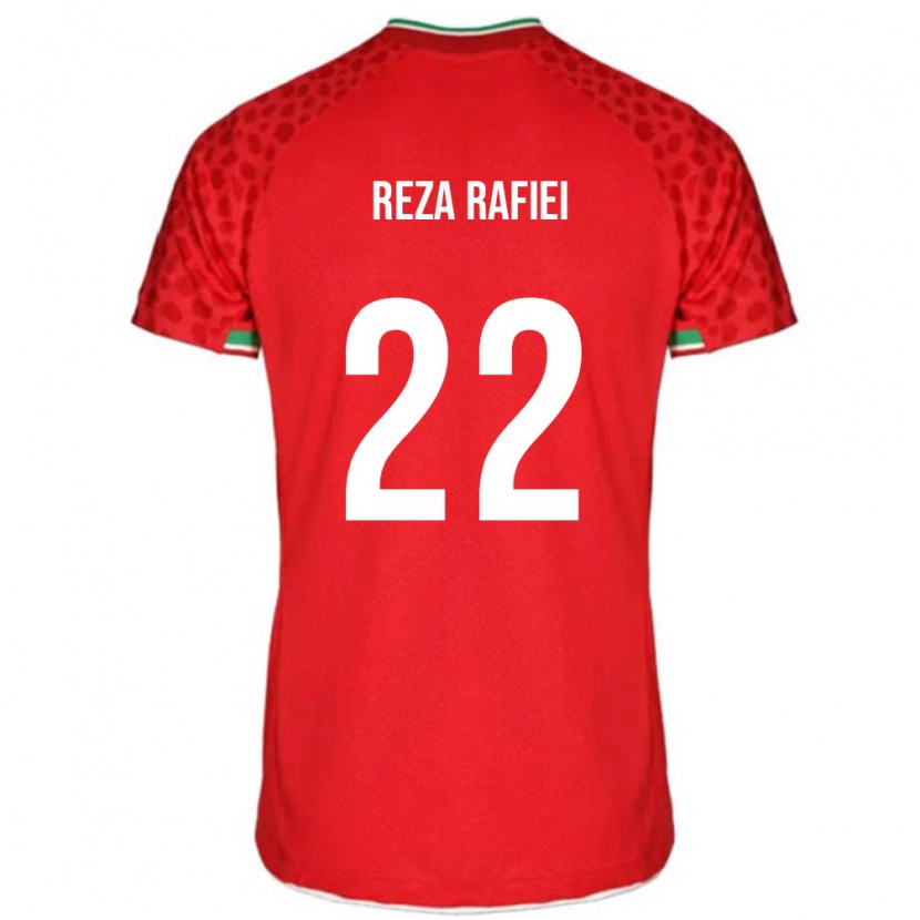 Danxen Bambino Maglia Iran Amir Reza Rafiei #22 Rosso Kit Gara Away 24-26 Maglietta