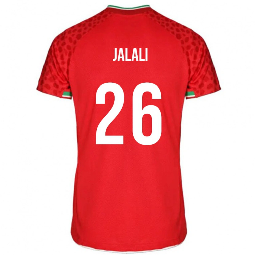 Danxen Bambino Maglia Iran Abolfazl Jalali #26 Rosso Kit Gara Away 24-26 Maglietta