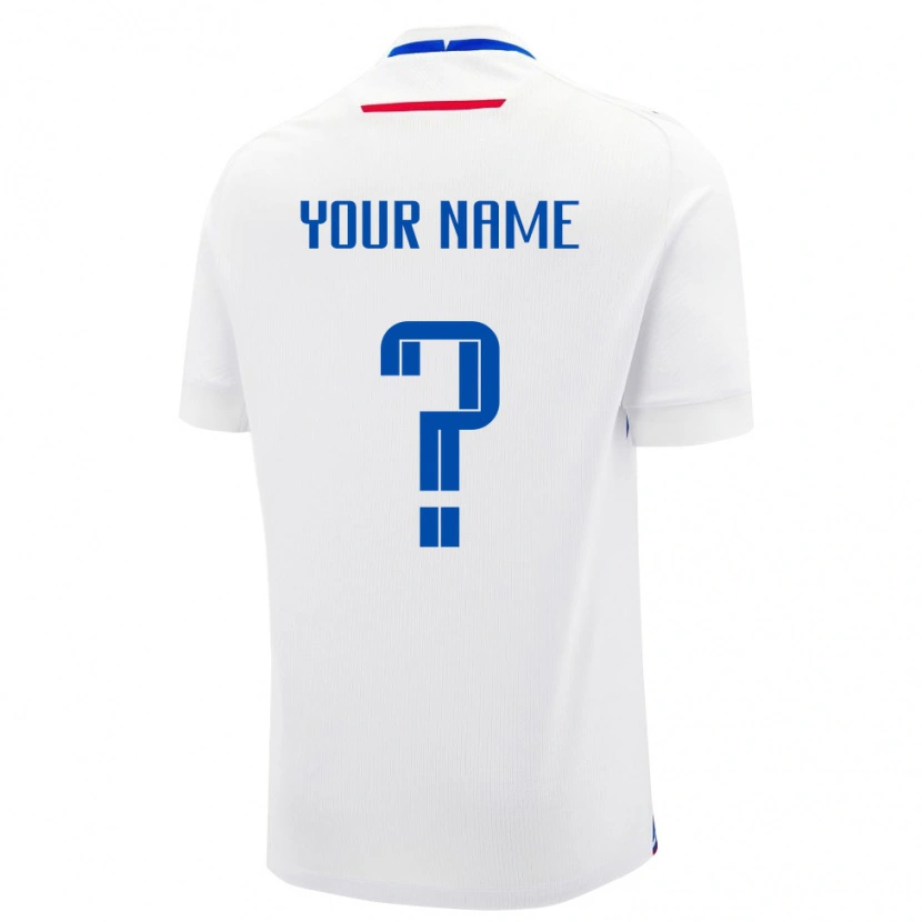 Danxen Bambino Maglia Slovacchia Il Tuo Nome #0 Bianco Kit Gara Away 24-26 Maglietta