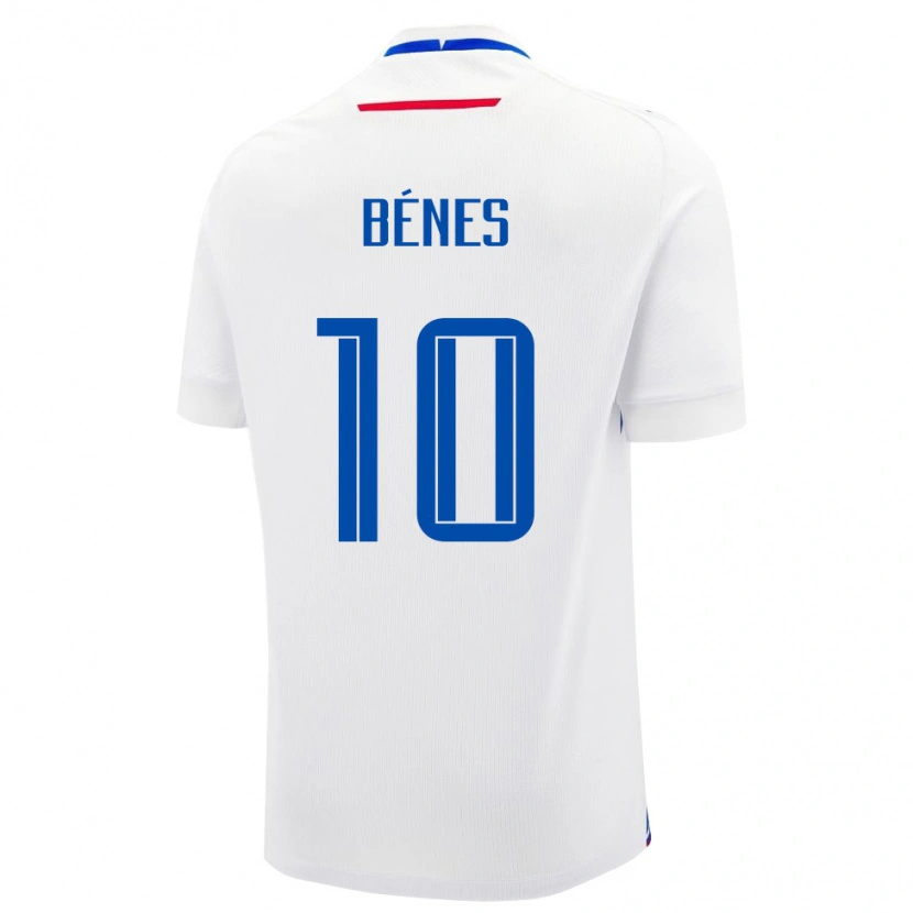 Danxen Bambino Maglia Slovacchia László Bénes #10 Bianco Kit Gara Away 24-26 Maglietta