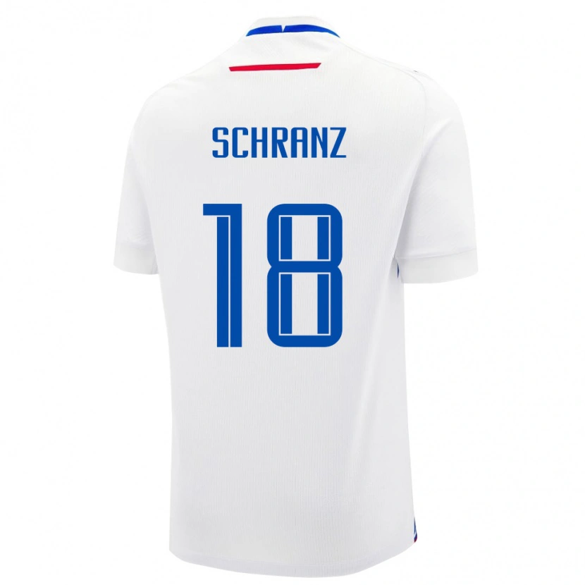 Danxen Bambino Maglia Slovacchia Ivan Schranz #18 Bianco Kit Gara Away 24-26 Maglietta
