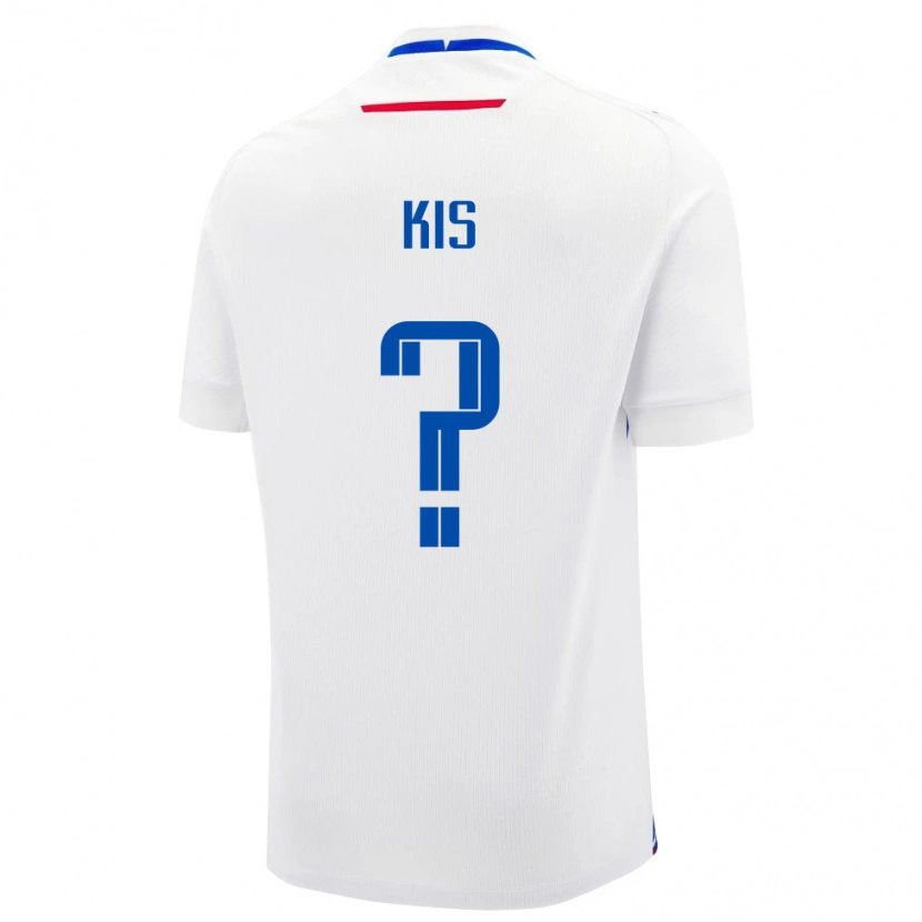 Danxen Bambino Maglia Slovacchia Alex Kis #0 Bianco Kit Gara Away 24-26 Maglietta
