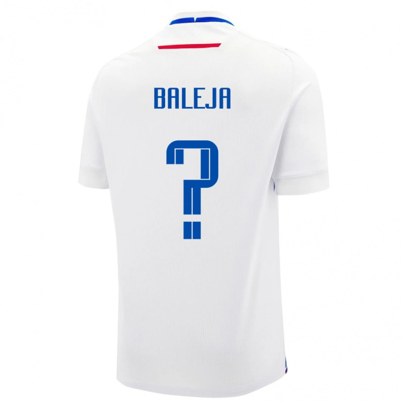Danxen Bambino Maglia Slovacchia Patrik Baleja #0 Bianco Kit Gara Away 24-26 Maglietta