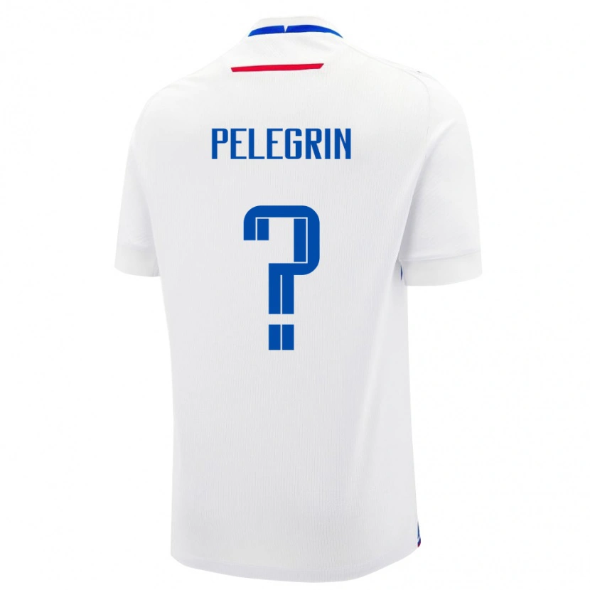 Danxen Bambino Maglia Slovacchia Lukas Pelegrin #0 Bianco Kit Gara Away 24-26 Maglietta