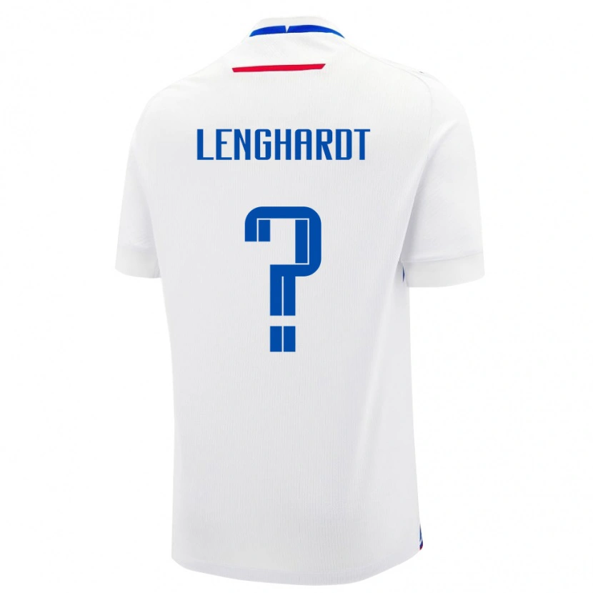 Danxen Bambino Maglia Slovacchia Simon Lenghardt #0 Bianco Kit Gara Away 24-26 Maglietta