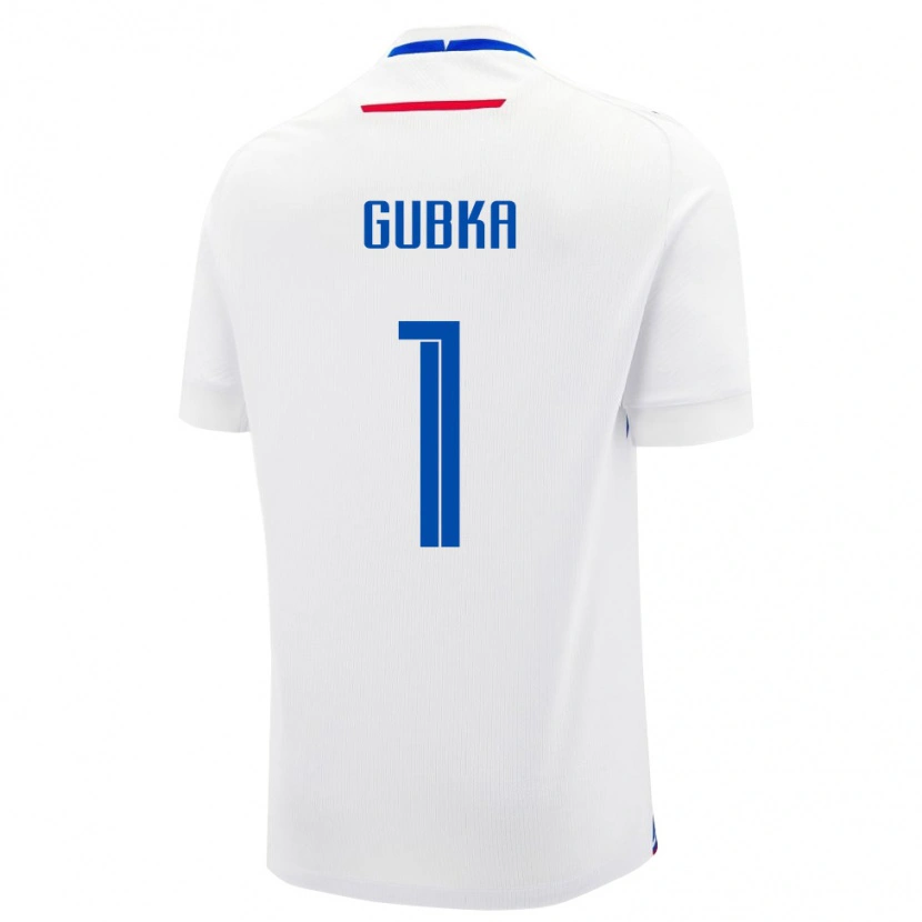 Danxen Bambino Maglia Slovacchia Tomas Gubka #1 Bianco Kit Gara Away 24-26 Maglietta
