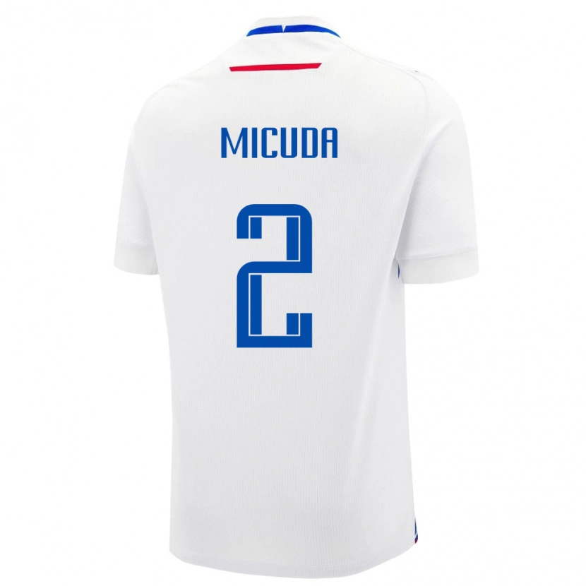 Danxen Bambino Maglia Slovacchia Simon Micuda #2 Bianco Kit Gara Away 24-26 Maglietta