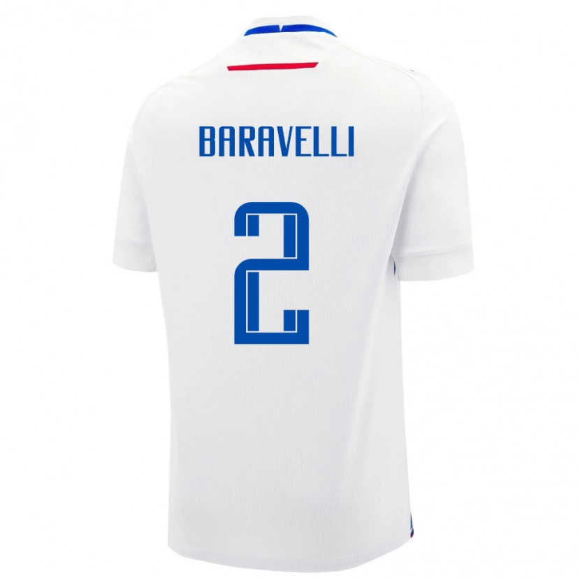 Danxen Bambino Maglia Slovacchia Rocco Baravelli #2 Bianco Kit Gara Away 24-26 Maglietta