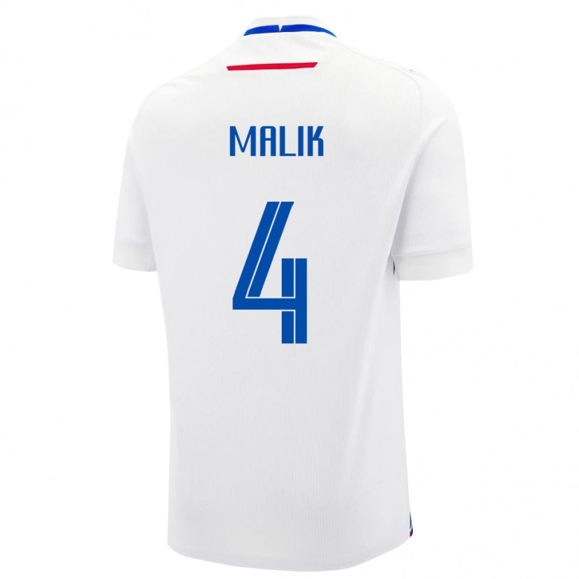 Danxen Bambino Maglia Slovacchia Lukas Malik #4 Bianco Kit Gara Away 24-26 Maglietta