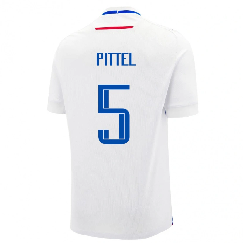 Danxen Bambino Maglia Slovacchia Peter Pittel #5 Bianco Kit Gara Away 24-26 Maglietta