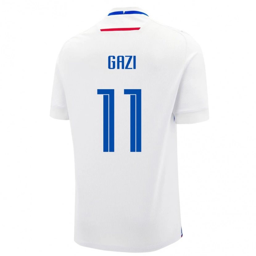 Danxen Bambino Maglia Slovacchia Adam Gazi #11 Bianco Kit Gara Away 24-26 Maglietta