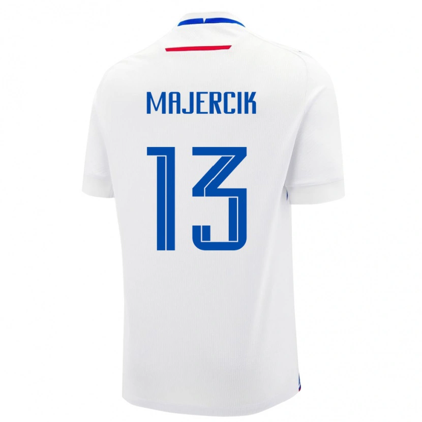 Danxen Bambino Maglia Slovacchia Peter Majercik #13 Bianco Kit Gara Away 24-26 Maglietta
