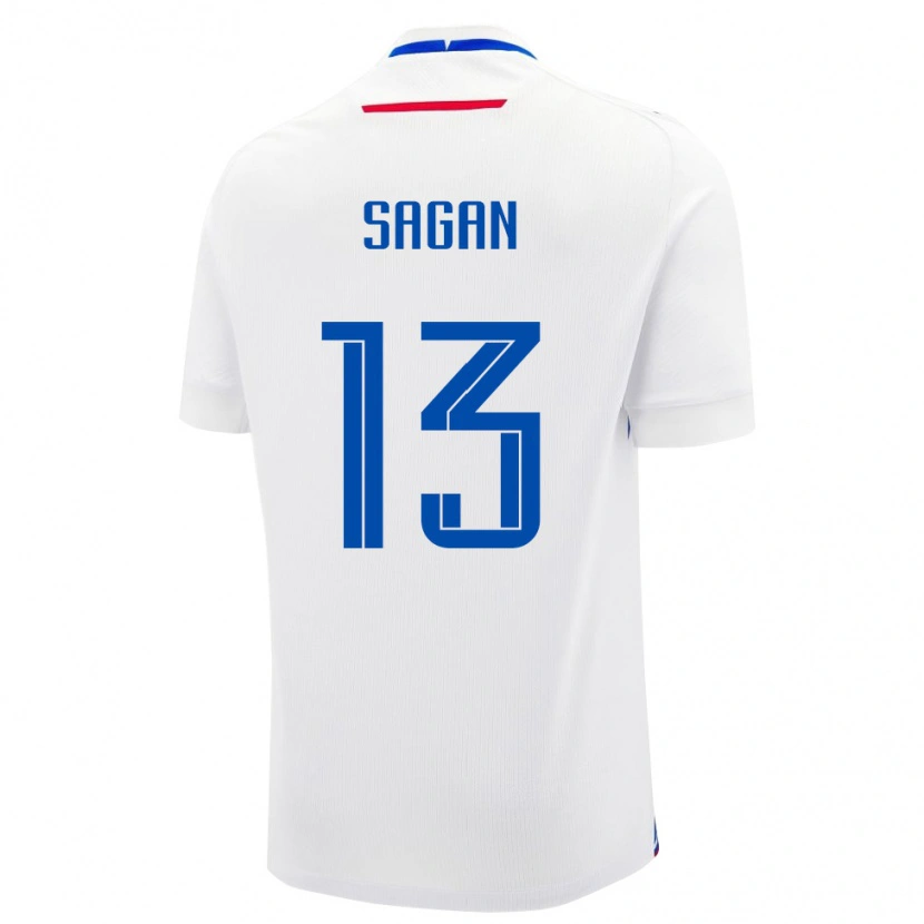 Danxen Bambino Maglia Slovacchia Samuel Sagan #13 Bianco Kit Gara Away 24-26 Maglietta