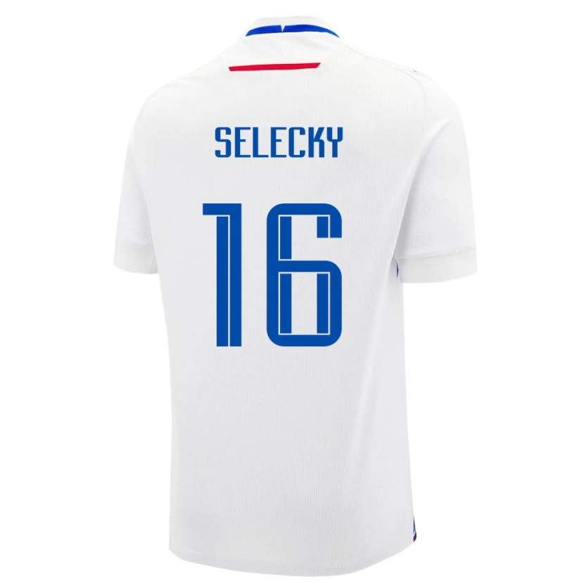 Danxen Bambino Maglia Slovacchia Alexander Selecky #16 Bianco Kit Gara Away 24-26 Maglietta