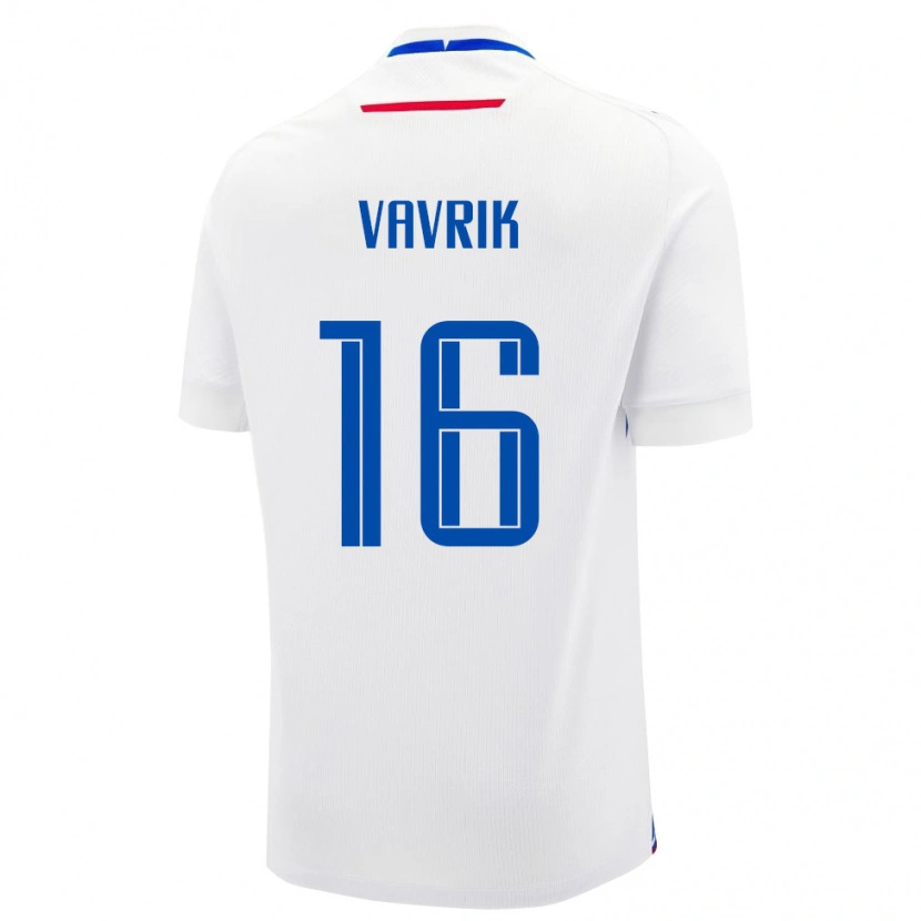 Danxen Bambino Maglia Slovacchia Timotej Vavrik #16 Bianco Kit Gara Away 24-26 Maglietta