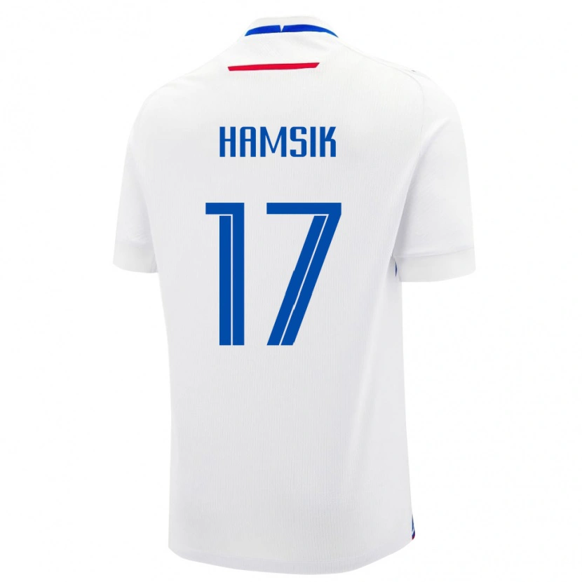 Danxen Bambino Maglia Slovacchia Christian Hamsik #17 Bianco Kit Gara Away 24-26 Maglietta