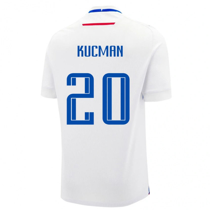 Danxen Bambino Maglia Slovacchia Marcel Kucman #20 Bianco Kit Gara Away 24-26 Maglietta