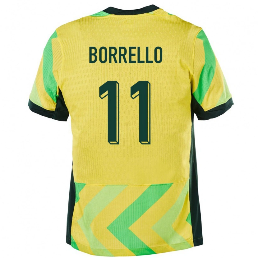Danxen Uomo Maglia Australia Brandon Borrello #11 Oro Kit Gara Home 24-26 Maglietta