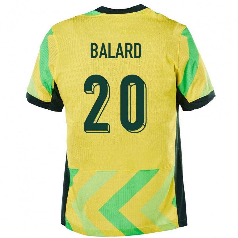 Danxen Uomo Maglia Australia Max Balard #20 Oro Kit Gara Home 24-26 Maglietta