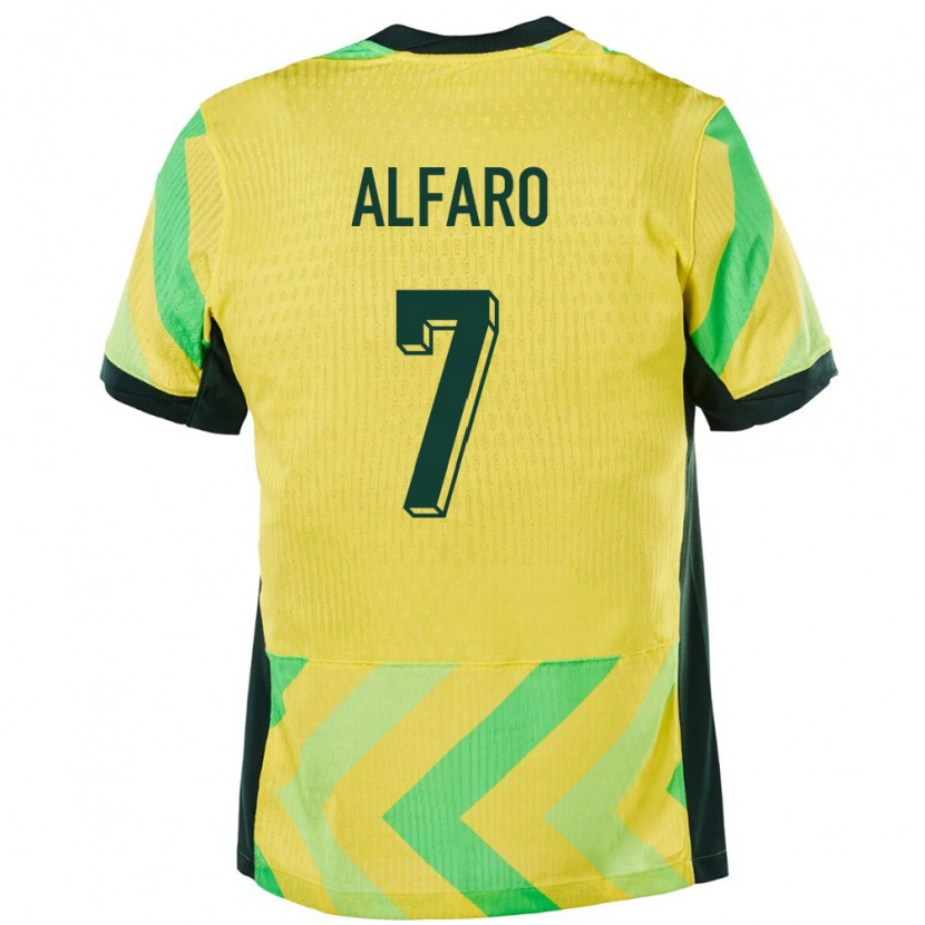 Danxen Uomo Maglia Australia Nickolas Alfaro #7 Oro Kit Gara Home 24-26 Maglietta