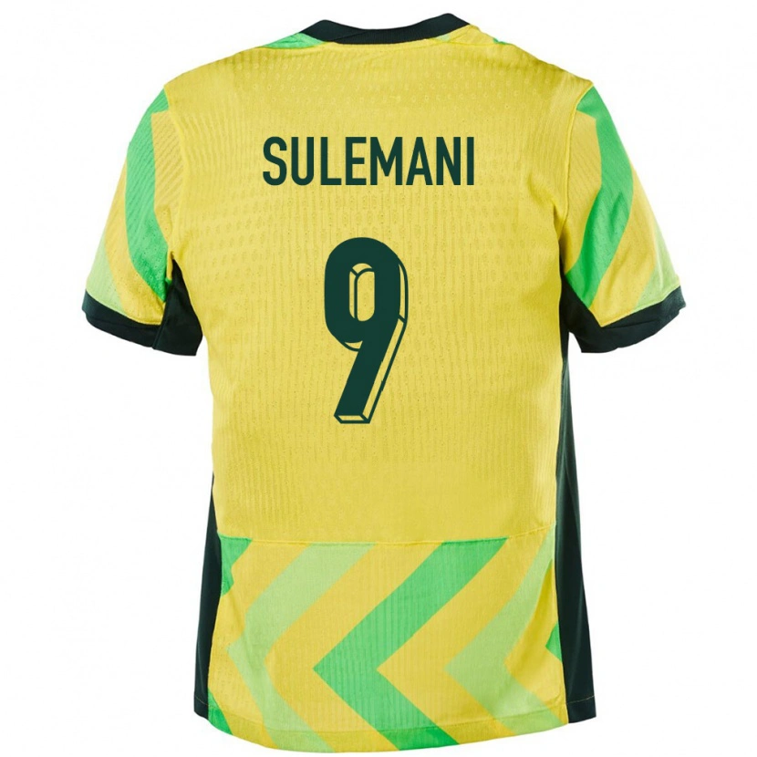 Danxen Uomo Maglia Australia Arion Sulemani #9 Oro Kit Gara Home 24-26 Maglietta