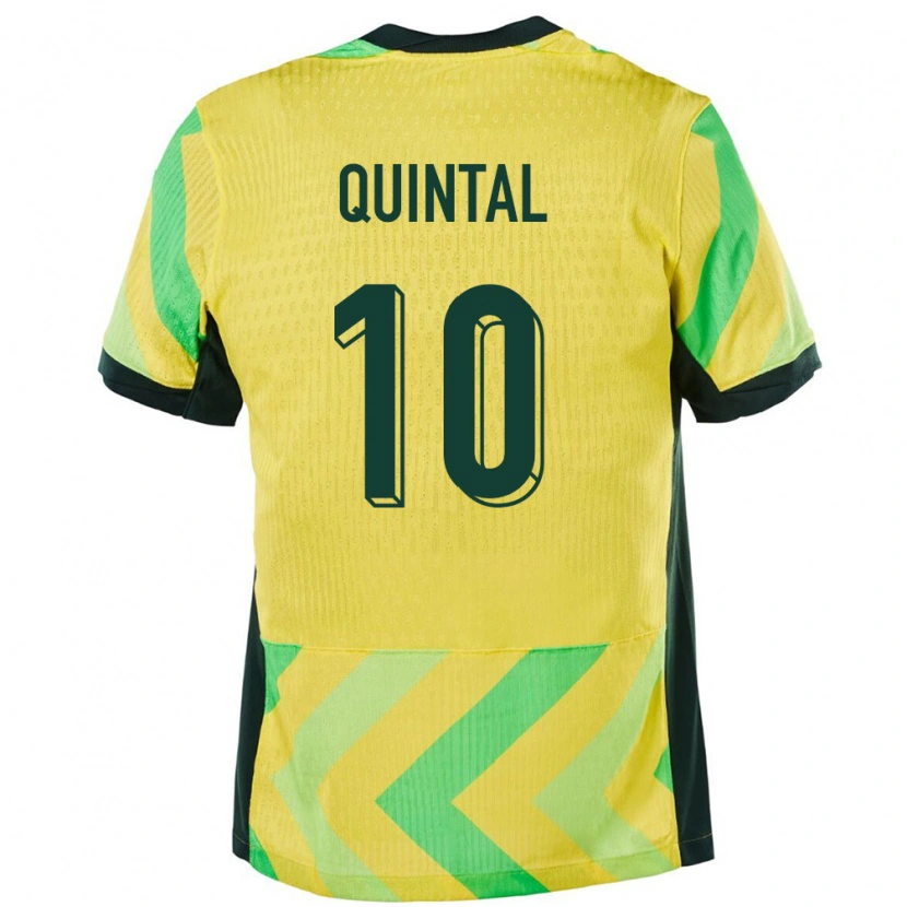 Danxen Uomo Maglia Australia Tiago Quintal #10 Oro Kit Gara Home 24-26 Maglietta