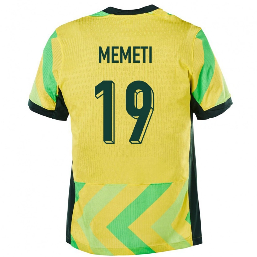 Danxen Uomo Maglia Australia Medin Memeti #19 Oro Kit Gara Home 24-26 Maglietta