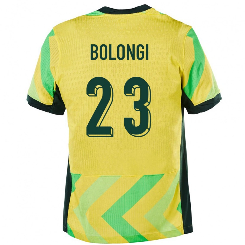 Danxen Uomo Maglia Australia David Bolongi #23 Oro Kit Gara Home 24-26 Maglietta