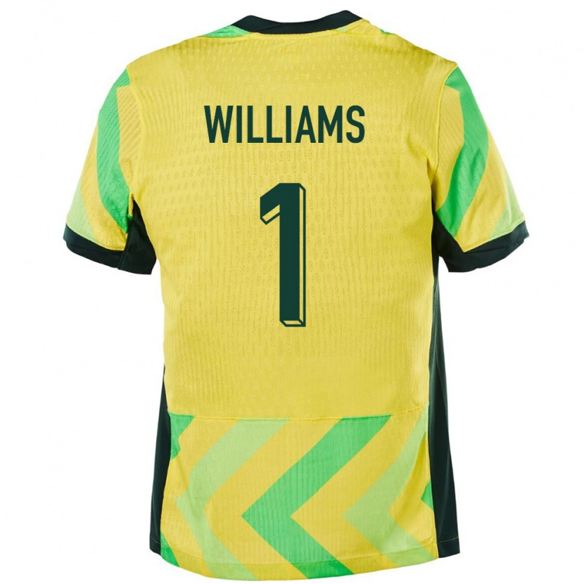 Danxen Uomo Maglia Australia Lydia Williams #1 Oro Kit Gara Home 24-26 Maglietta