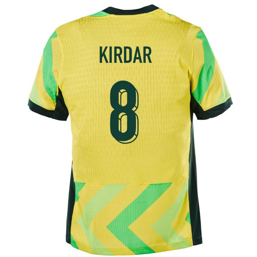 Danxen Uomo Maglia Australia Birkan Kirdar #8 Oro Kit Gara Home 24-26 Maglietta