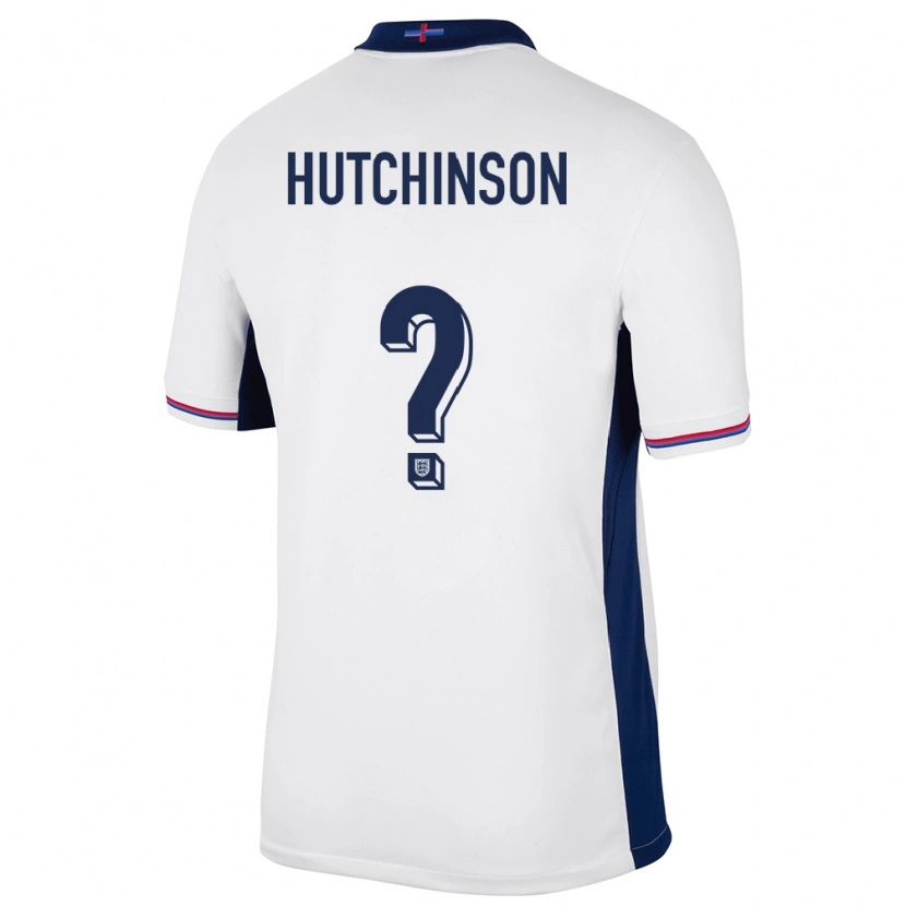 Danxen Uomo Maglia Inghilterra Omari Hutchinson #0 Bianco Kit Gara Home 24-26 Maglietta