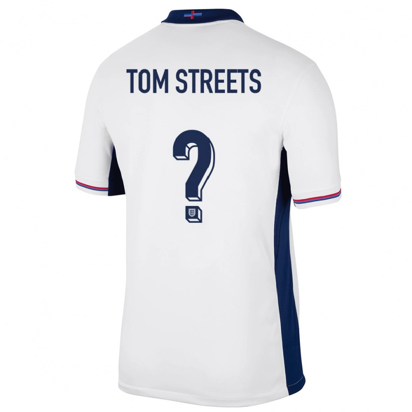 Danxen Uomo Maglia Inghilterra Tom Streets #0 Bianco Kit Gara Home 24-26 Maglietta