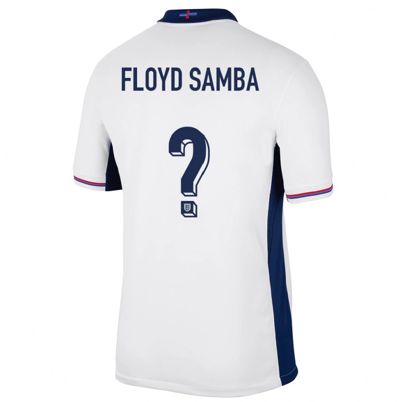 Danxen Uomo Maglia Inghilterra Floyd Samba #0 Bianco Kit Gara Home 24-26 Maglietta