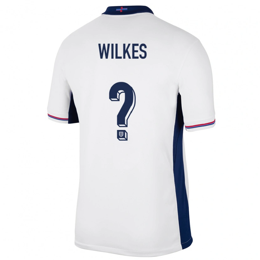 Danxen Uomo Maglia Inghilterra Reece Wilkes #0 Bianco Kit Gara Home 24-26 Maglietta
