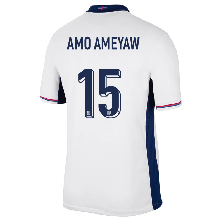 Danxen Uomo Maglia Inghilterra Samuel Amo-Ameyaw #15 Bianco Kit Gara Home 24-26 Maglietta