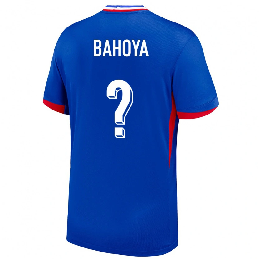 Danxen Uomo Maglia Francia Jean-Mattéo Bahoya #0 Blu Kit Gara Home 24-26 Maglietta