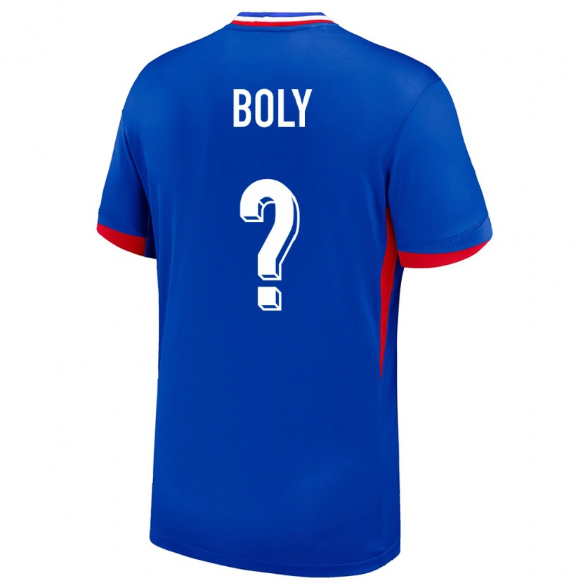 Danxen Uomo Maglia Francia David Boly #0 Blu Kit Gara Home 24-26 Maglietta