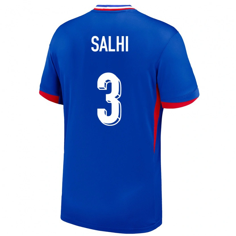 Danxen Uomo Maglia Francia Iliesse Salhi #3 Blu Kit Gara Home 24-26 Maglietta