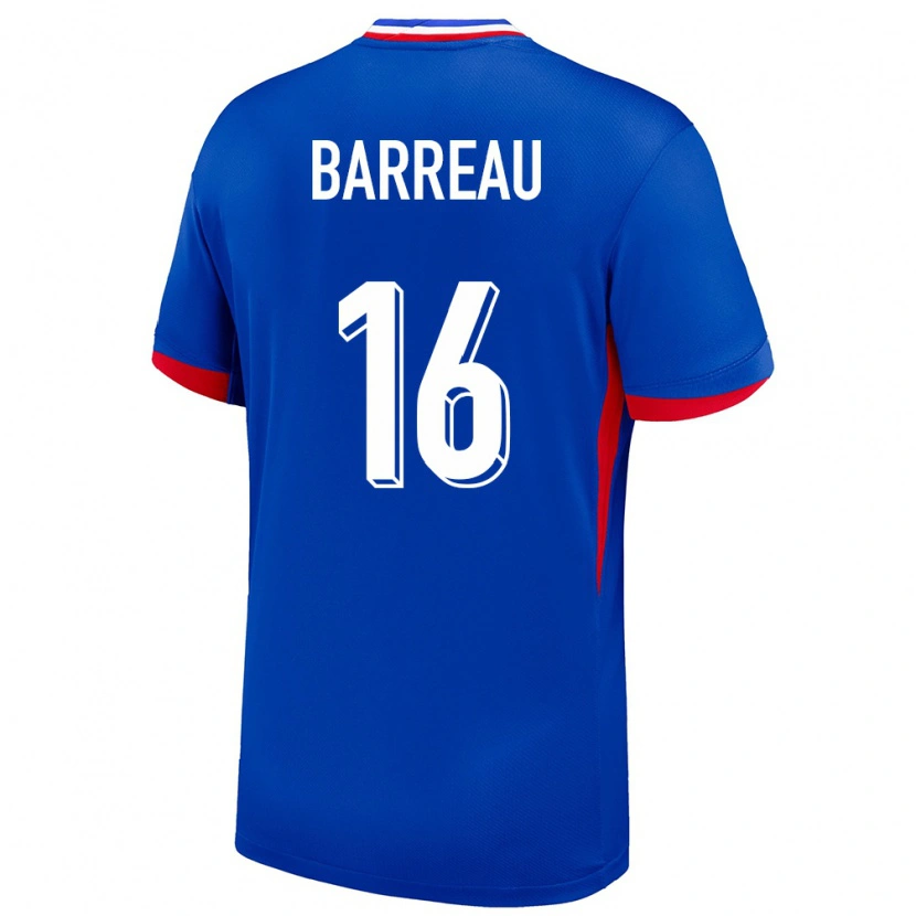 Danxen Uomo Maglia Francia Axel Barreau #16 Blu Kit Gara Home 24-26 Maglietta