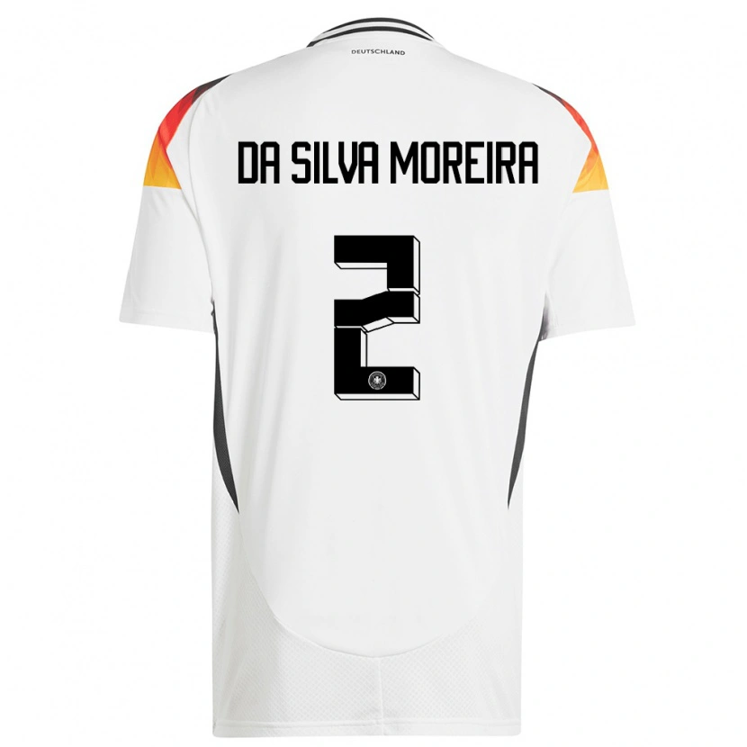Danxen Uomo Maglia Germania Eric Da Silva Moreira #2 Bianco Kit Gara Home 24-26 Maglietta