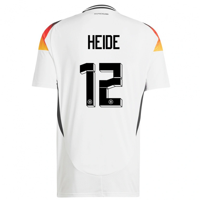 Danxen Uomo Maglia Germania Konstantin Heide #12 Bianco Kit Gara Home 24-26 Maglietta