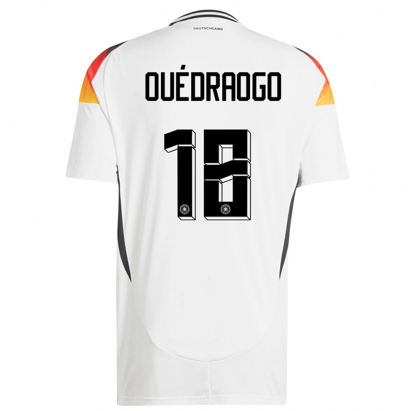 Danxen Uomo Maglia Germania Assan Ouédraogo #18 Bianco Kit Gara Home 24-26 Maglietta