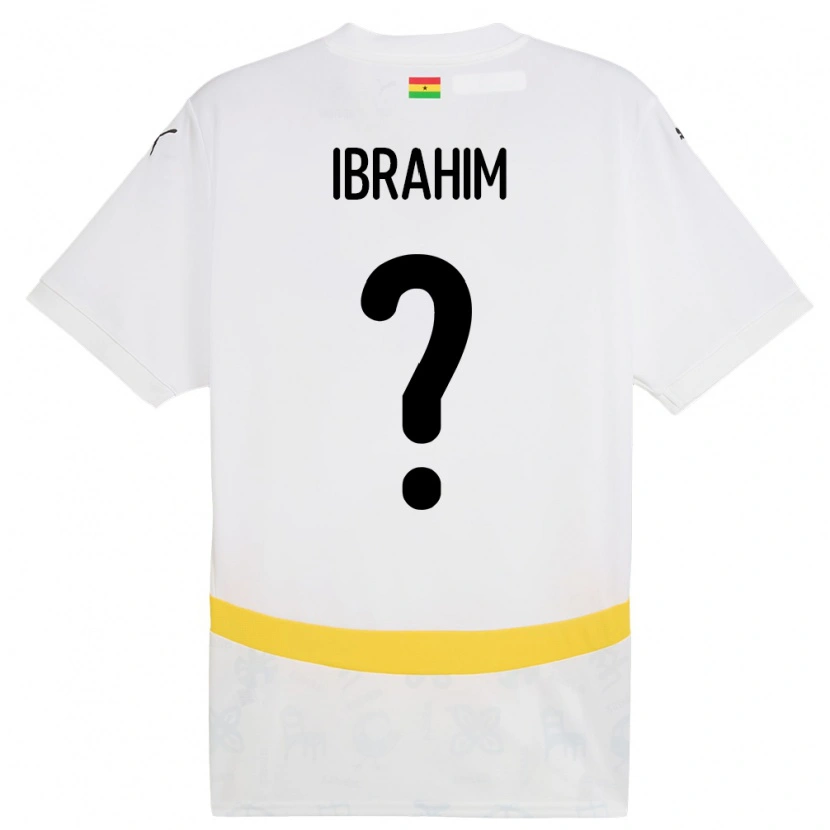 Danxen Uomo Maglia Ghana Hafiz Ibrahim #0 Bianco Kit Gara Home 24-26 Maglietta