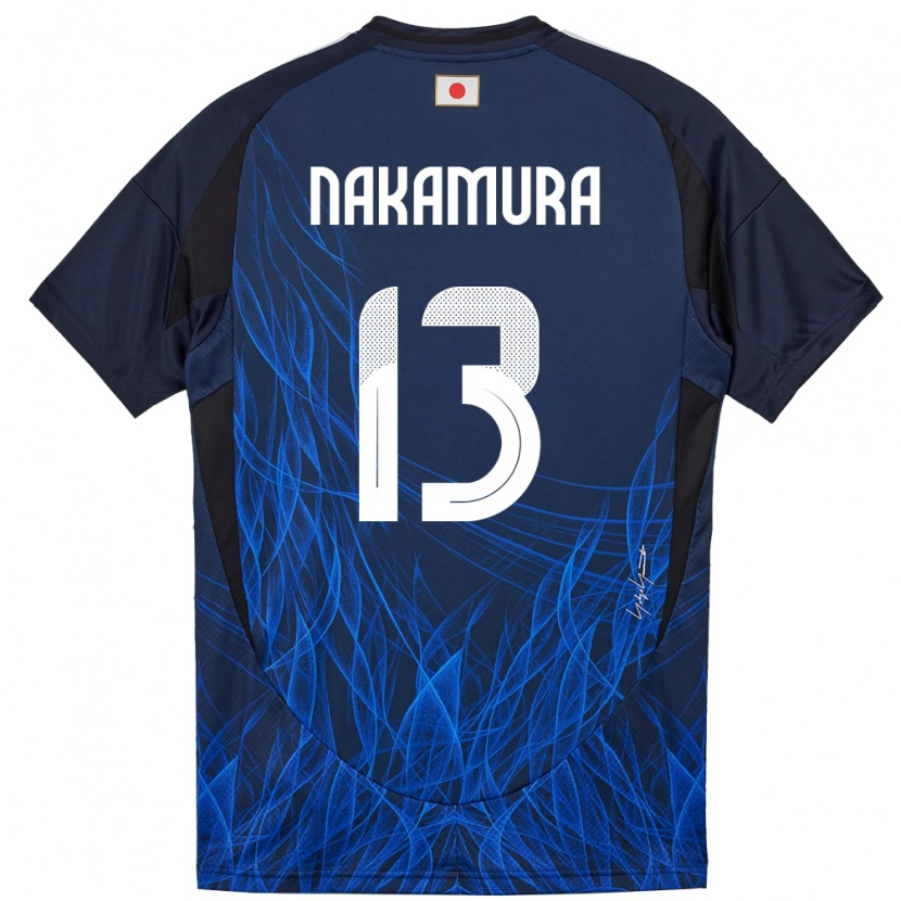 Danxen Uomo Maglia Giappone Keito Nakamura #13 Blu Scuro Kit Gara Home 24-26 Maglietta