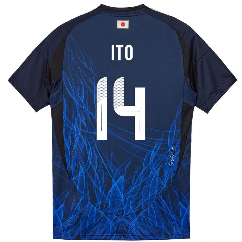 Danxen Uomo Maglia Giappone Junya Ito #14 Blu Scuro Kit Gara Home 24-26 Maglietta