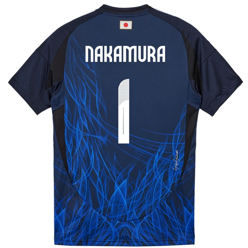 Danxen Uomo Maglia Giappone Keisuke Nakamura #1 Blu Scuro Kit Gara Home 24-26 Maglietta