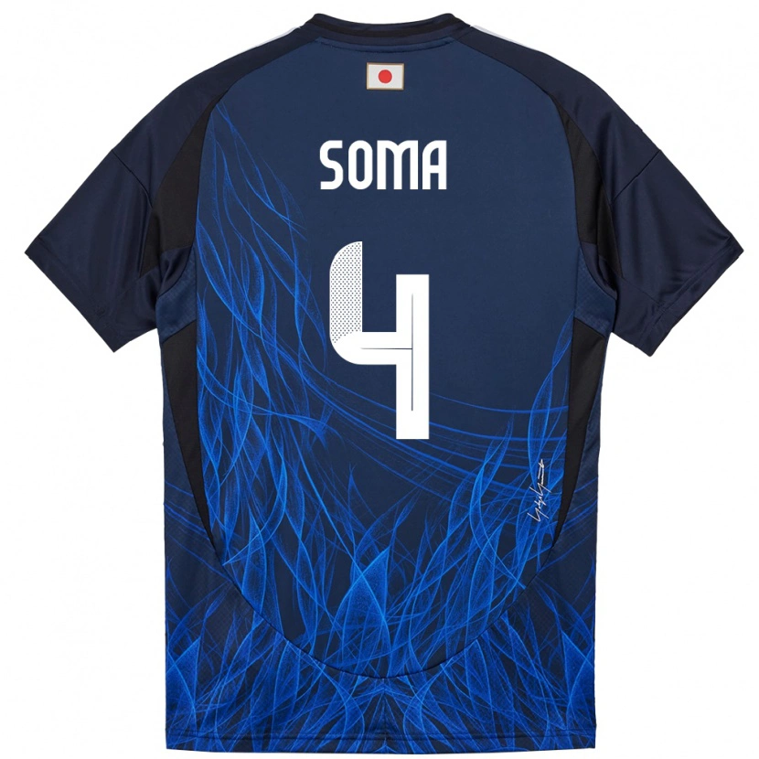 Danxen Uomo Maglia Giappone Rikuto Soma #4 Blu Scuro Kit Gara Home 24-26 Maglietta