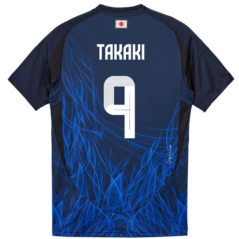 Danxen Uomo Maglia Giappone Eito Takaki #9 Blu Scuro Kit Gara Home 24-26 Maglietta