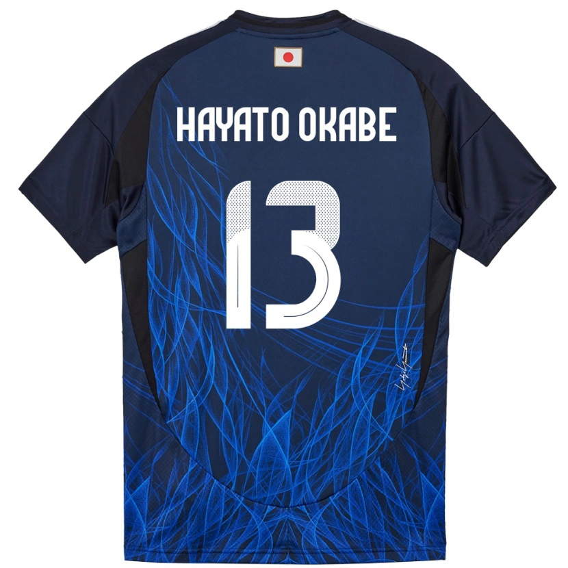 Danxen Uomo Maglia Giappone Tariqkani Hayato Okabe #13 Blu Scuro Kit Gara Home 24-26 Maglietta