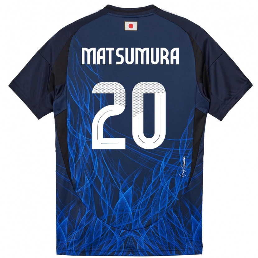 Danxen Uomo Maglia Giappone Yuta Matsumura #20 Blu Scuro Kit Gara Home 24-26 Maglietta